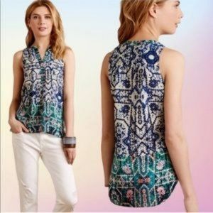 Anthropologie Vanessa Virginia Massi Silk Tank Top - 14